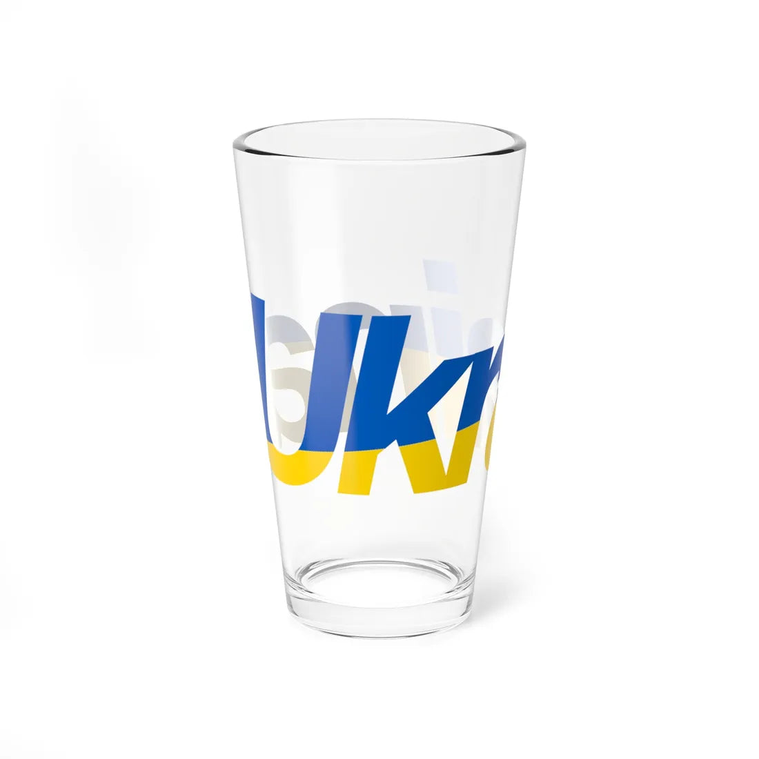 Ukraine name with flag colors - Polish (Ukraine) Pint Glass 16oz - Go Mug Yourself