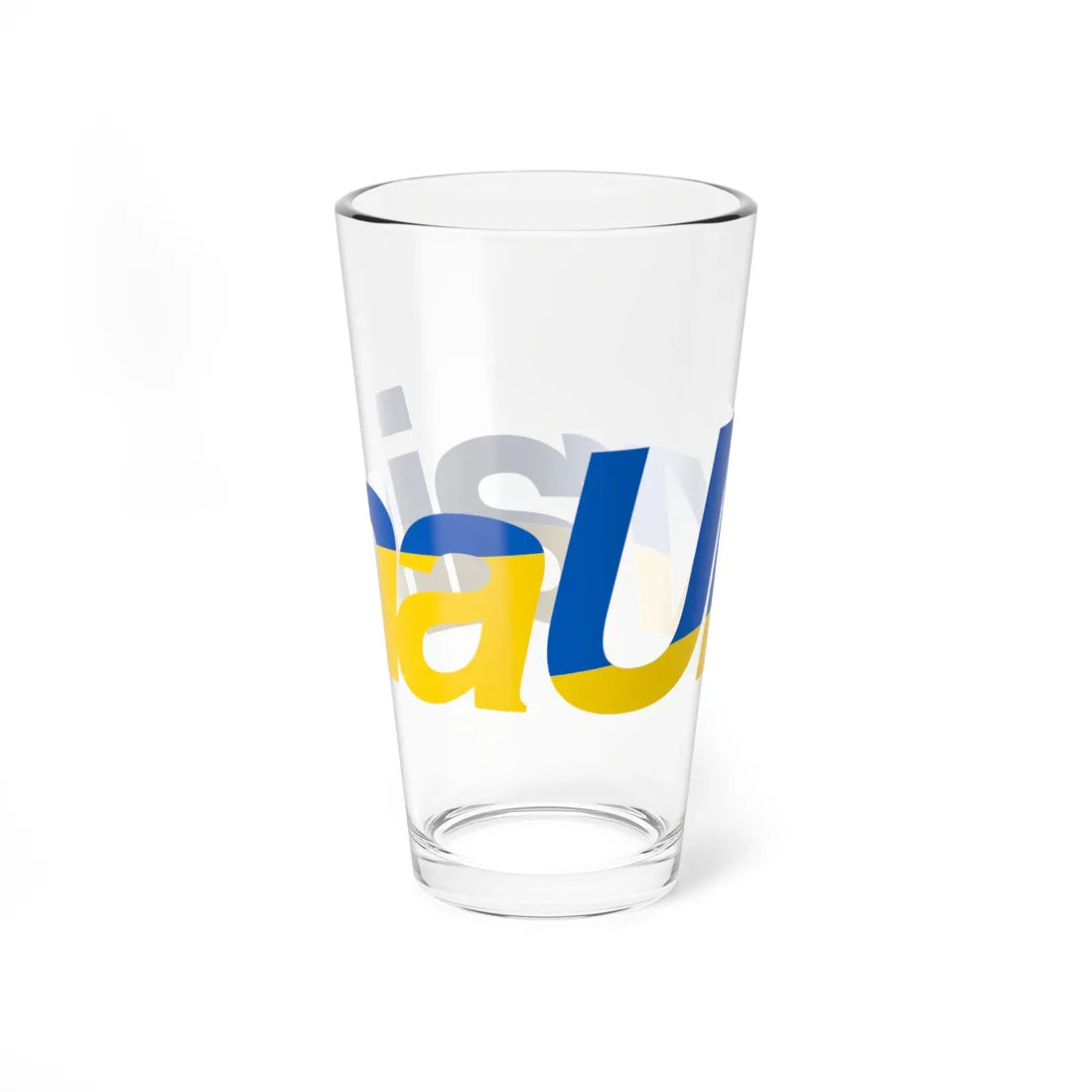 Ukraine name with flag colors - Polish (Ukraine) Pint Glass 16oz - Go Mug Yourself