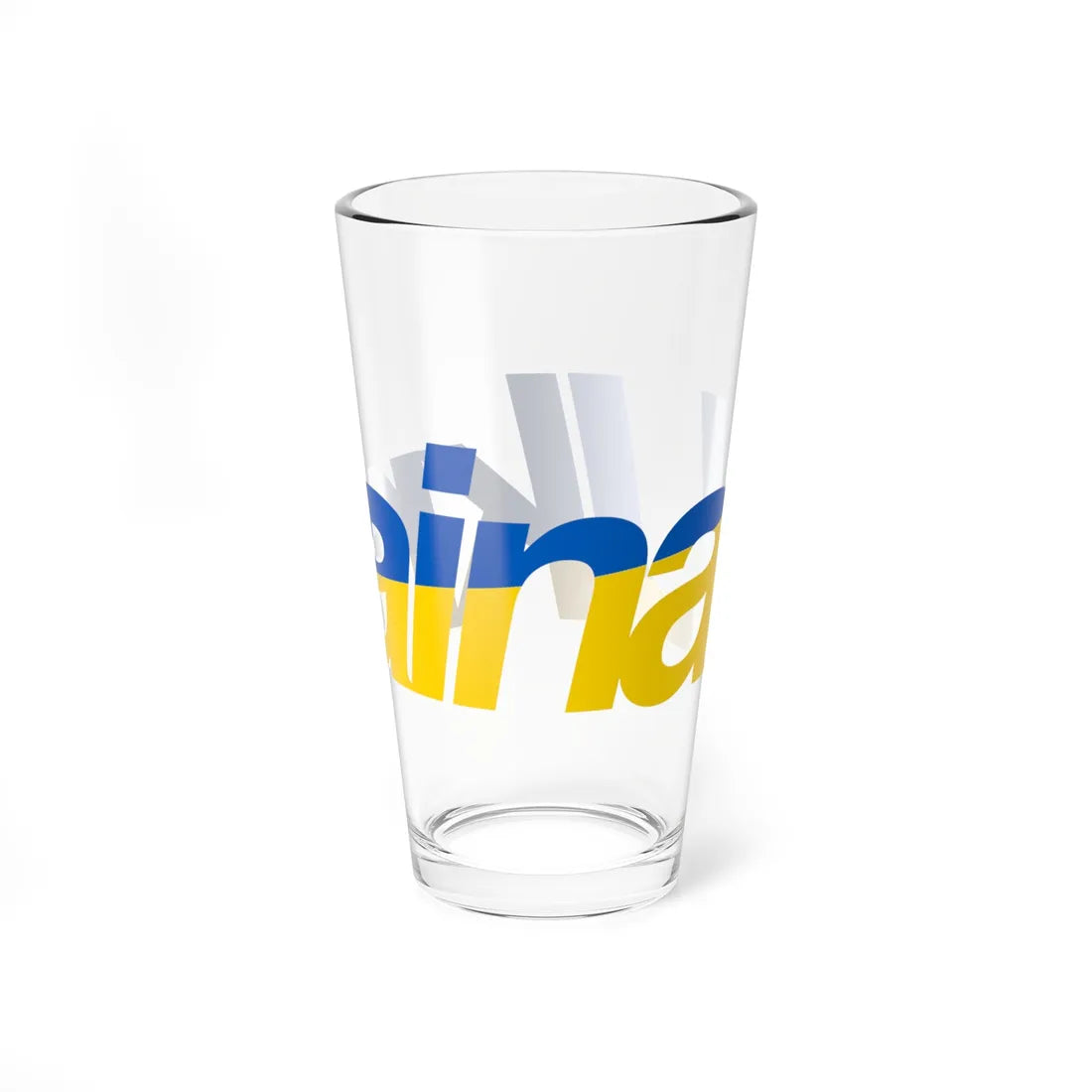 Ukraine name with flag colors - Polish (Ukraine) Pint Glass 16oz - Go Mug Yourself