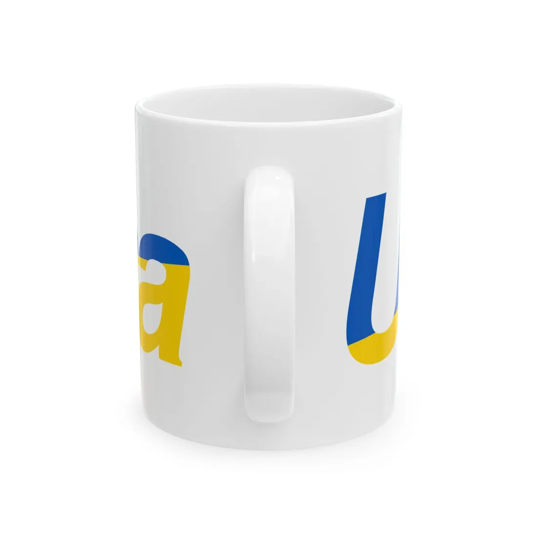 Ukraine name with flag colors - Polish (Ukraine) White Coffee Mug - Go Mug Yourself