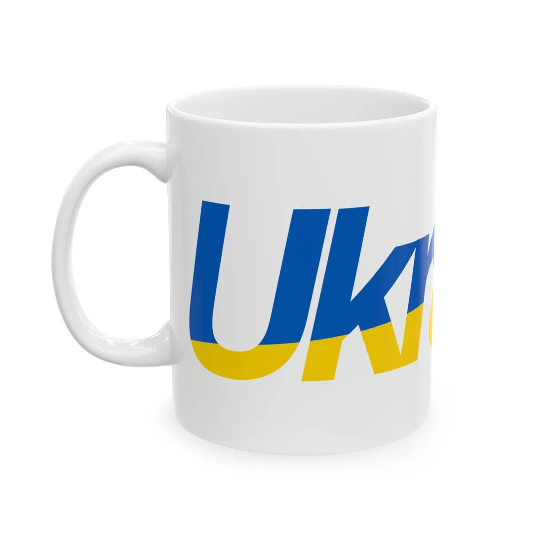Ukraine name with flag colors - Polish (Ukraine) White Coffee Mug - Go Mug Yourself