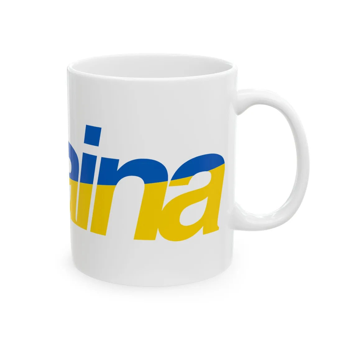 Ukraine name with flag colors - Polish (Ukraine) White Coffee Mug - Go Mug Yourself
