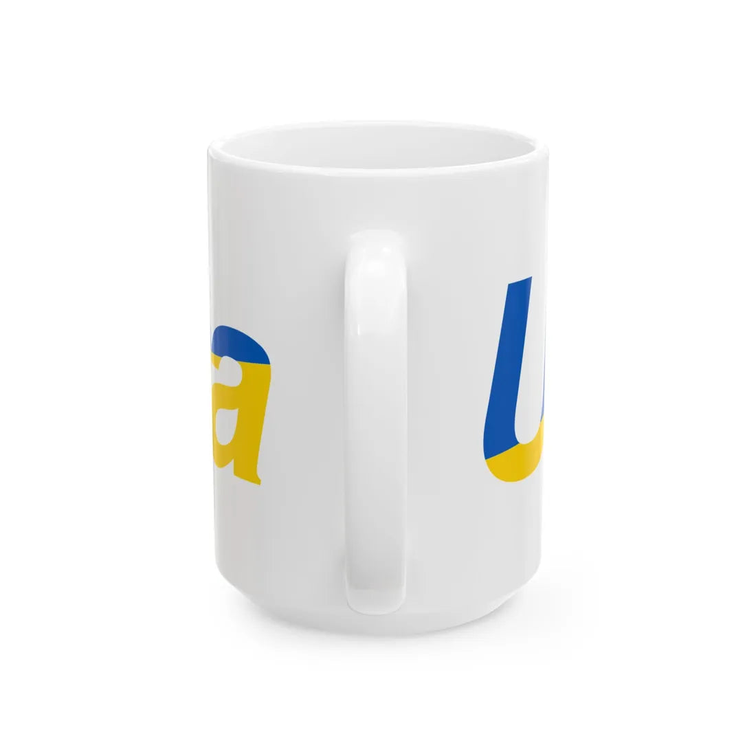 Ukraine name with flag colors - Polish (Ukraine) White Coffee Mug - Go Mug Yourself