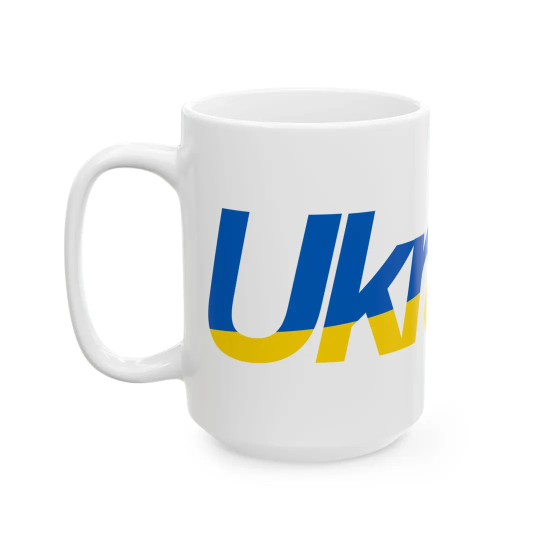 Ukraine name with flag colors - Polish (Ukraine) White Coffee Mug - Go Mug Yourself
