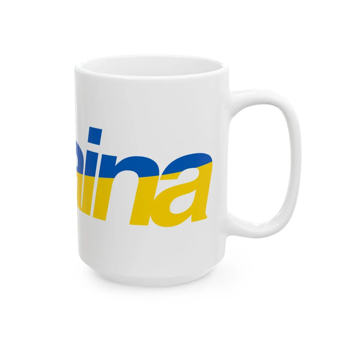 Ukraine name with flag colors - Polish (Ukraine) White Coffee Mug - Go Mug Yourself