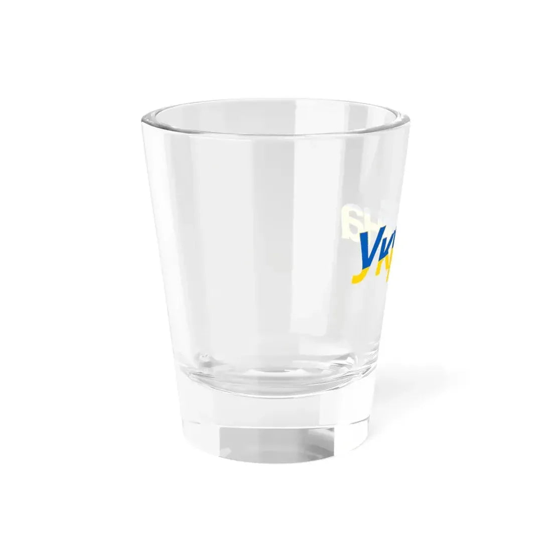 Ukraine name with flag colors - Ukrainian (Ukraine) Shot Glass 1.5oz - Go Mug Yourself