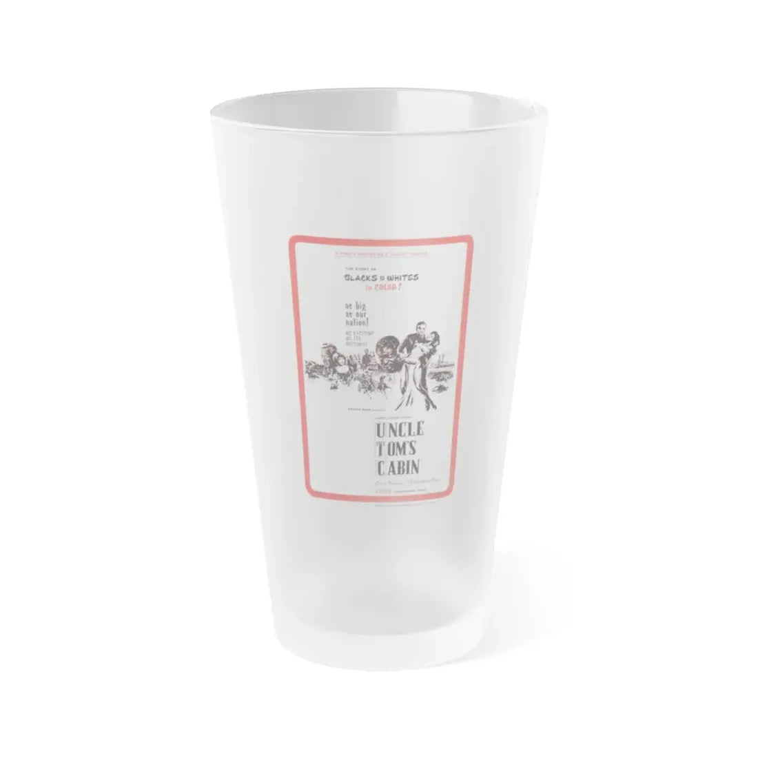 UNCLE TOM'S CABIN 1965 Movie Poster - Frosted Pint Glass 16oz 16oz Frosted - Go Mug Yourself