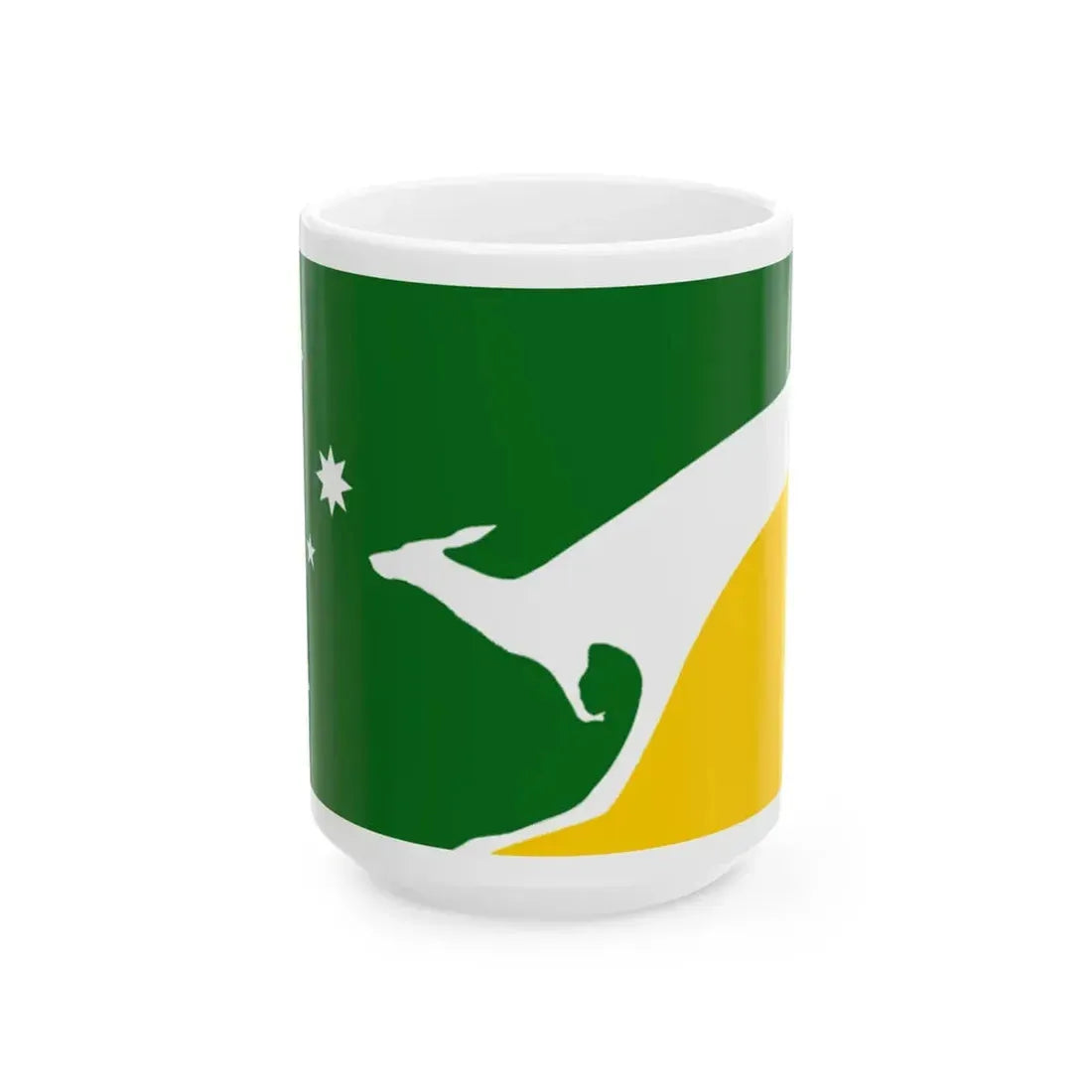 Under the Southern Cross Australia Flag By Justin R Smith (Australia) White Coffee Mug 15oz - Go Mug Yourself