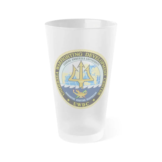 Undersea Warfighting Development Center (U.S. Navy) Frosted Pint Glass 16oz Default Title - Go Mug Yourself