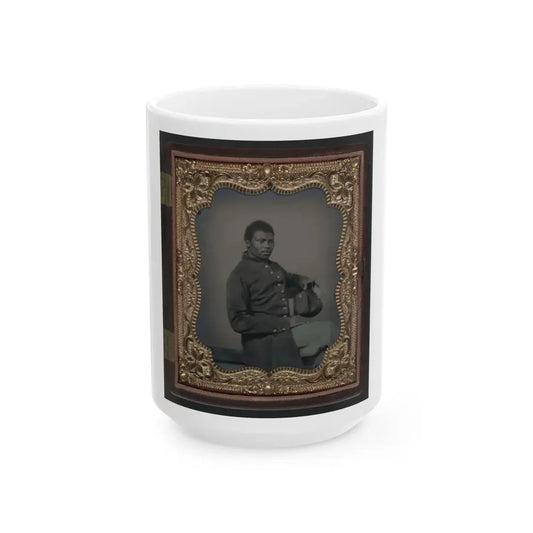 Unidentified African American Soldier In Union Uniform(2) (U.S. Civil War) White Coffee Mug 15oz - Go Mug Yourself