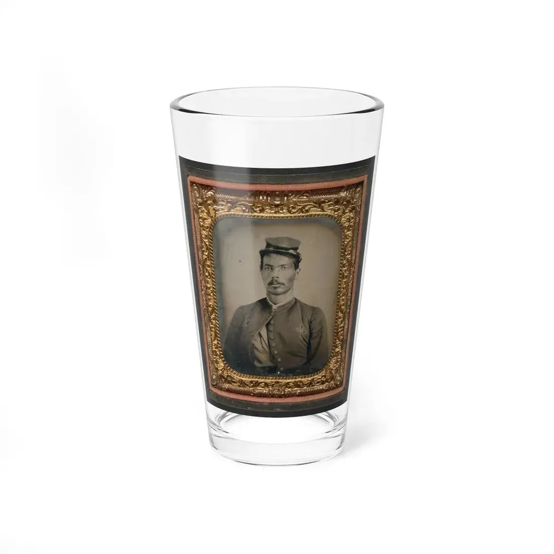Unidentified African American Soldier In Union Zouave Uniform (U.S. Civil War) Pint Glass 16oz 16oz - Go Mug Yourself