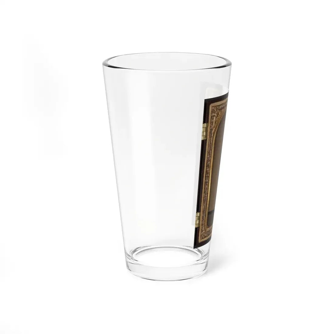 Unidentified Cavalry Soldier In Union Uniform And Co. C, 1st Regiment Hardee Hat With Sword (U.S. Civil War) Pint Glass 16oz - Go Mug Yourself