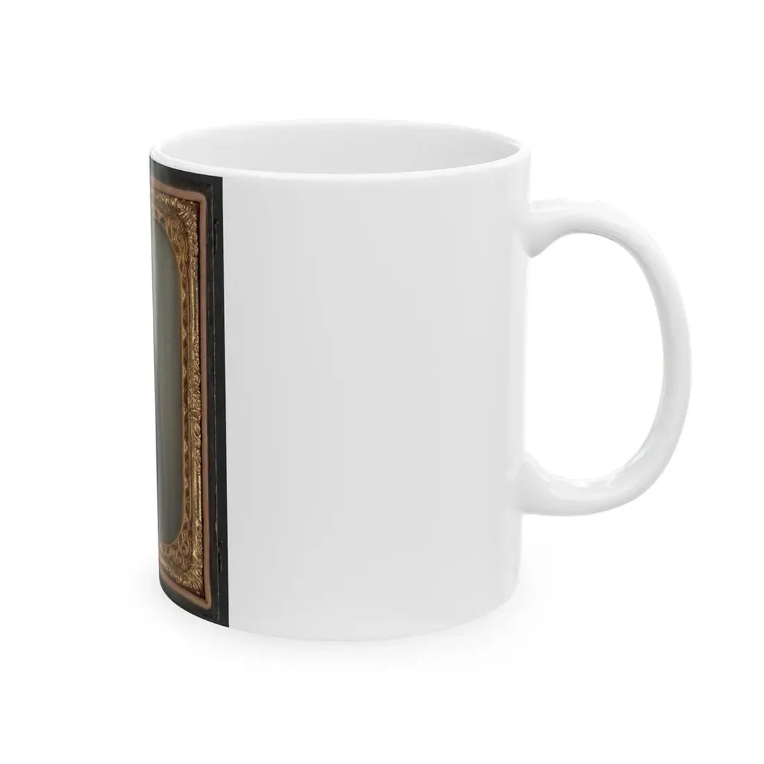 Unidentified Private In Confederate Uniform And Georgia Frame Buckle With Bayoneted Musket (U.S. Civil War) White Coffee Mug - Go Mug Yourself