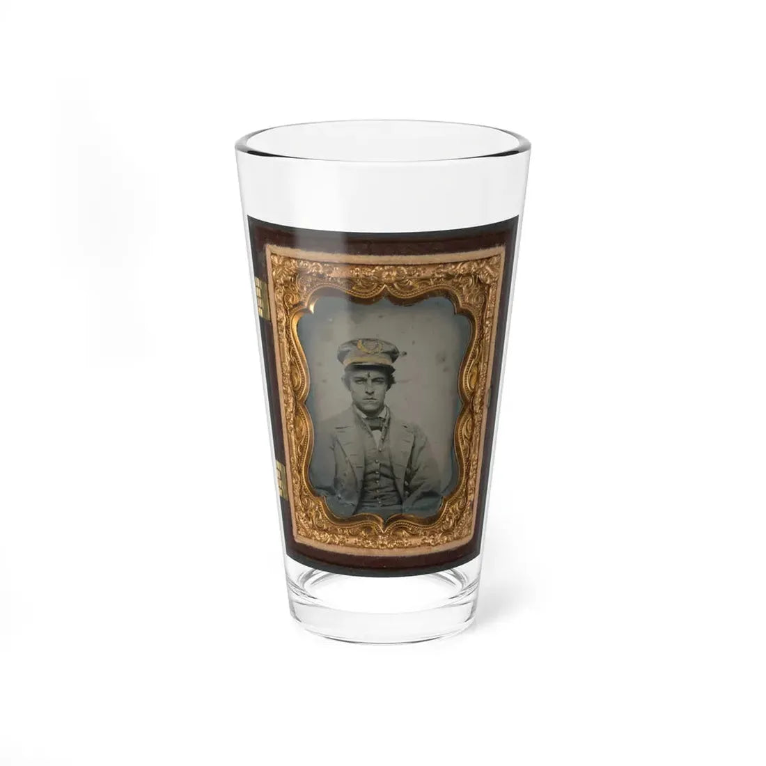 Unidentified Sailor In Confederate Naval Officer's Uniform (U.S. Civil War) Pint Glass 16oz 16oz - Go Mug Yourself