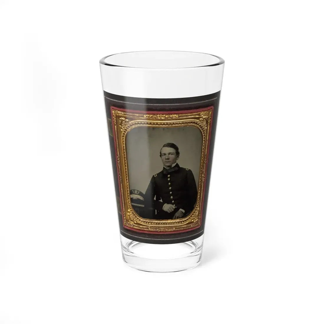 Unidentified Sailor In Union Master's Uniform With Navy Officer's Hat (U.S. Civil War) Pint Glass 16oz 16oz - Go Mug Yourself