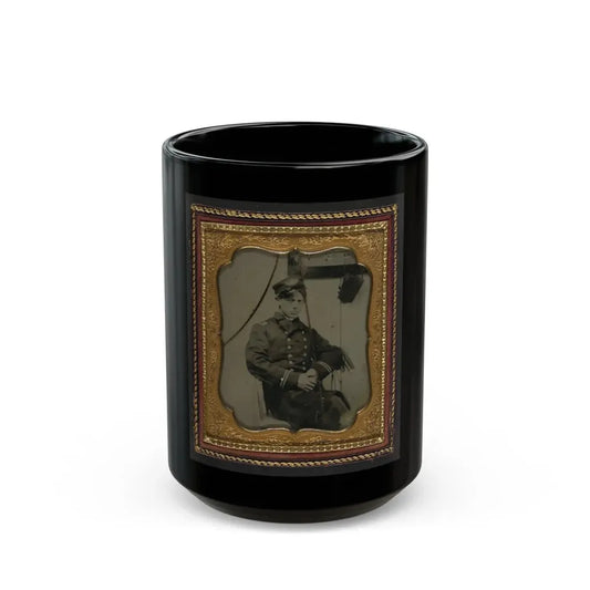 Unidentified Sailor In Union Naval Officer's Uniform (U.S. Civil War) Black Coffee Mug 15oz - Go Mug Yourself