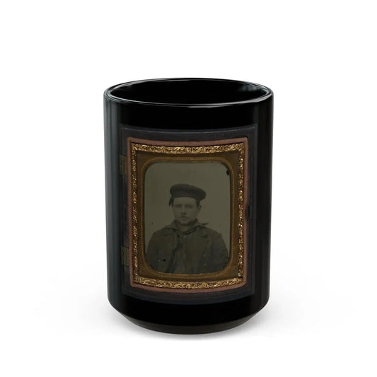Unidentified Sailor In Union Uniform 001 (U.S. Civil War) Black Coffee Mug 15oz - Go Mug Yourself