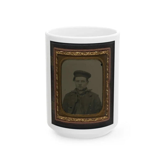 Unidentified Sailor In Union Uniform 001 (U.S. Civil War) White Coffee Mug 15oz - Go Mug Yourself