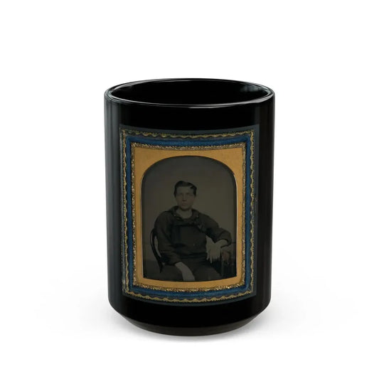 Unidentified Sailor In Union Uniform(3) (U.S. Civil War) Black Coffee Mug 15oz - Go Mug Yourself