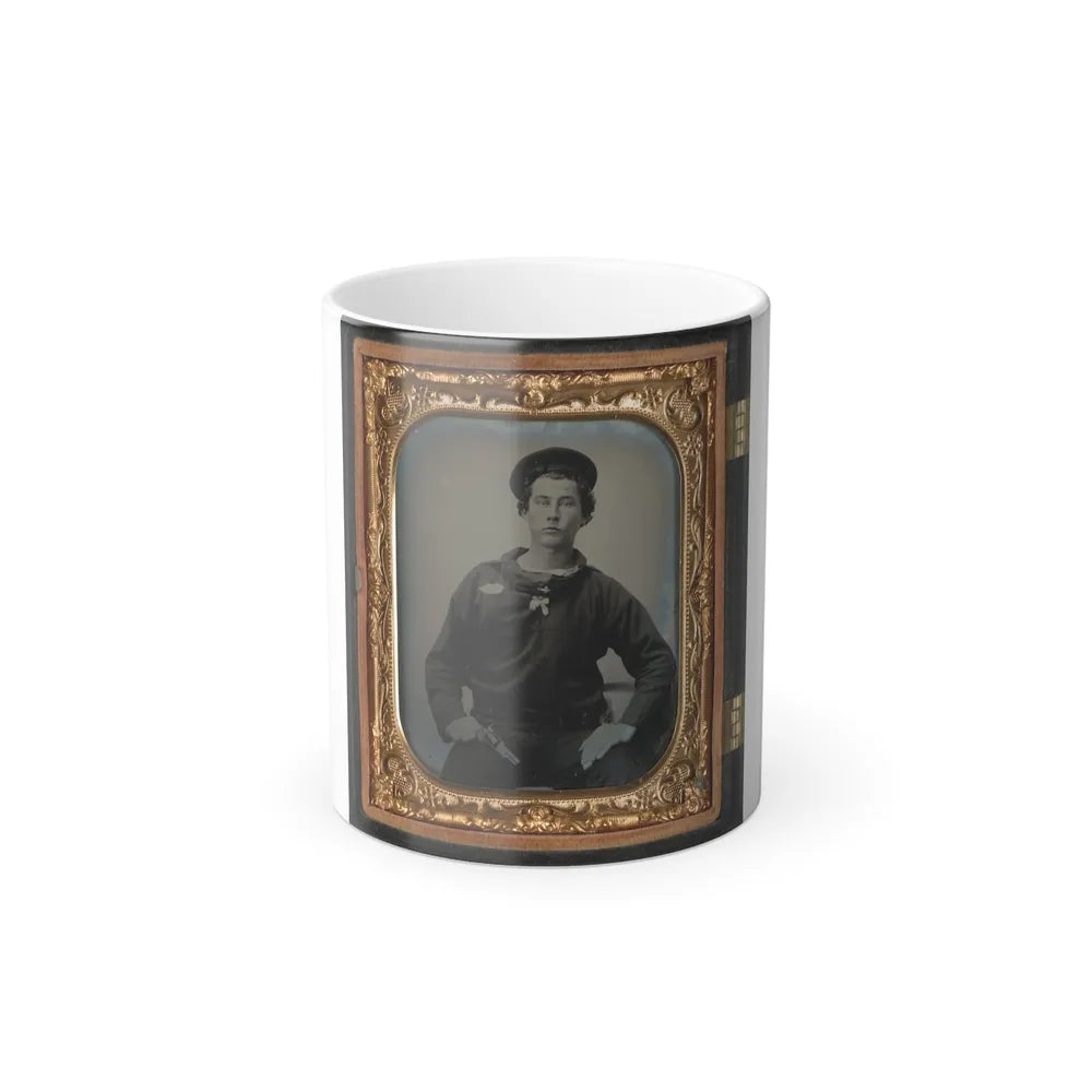 Unidentified Sailor in Union Uniform With Pistol (U.S. Civil War) Color Changing Coffee Mug 11oz-11oz-Go Mug Yourself