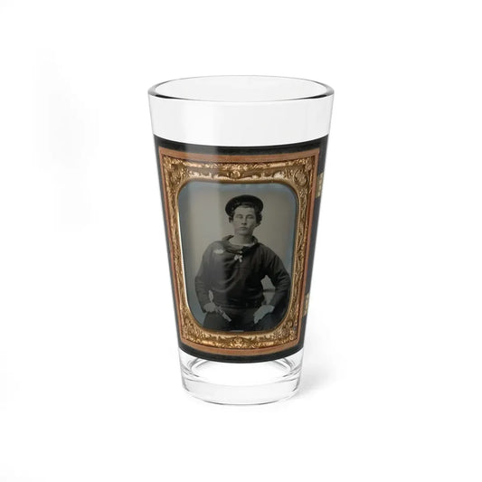 Unidentified Sailor In Union Uniform With Pistol (U.S. Civil War) Pint Glass 16oz 16oz - Go Mug Yourself