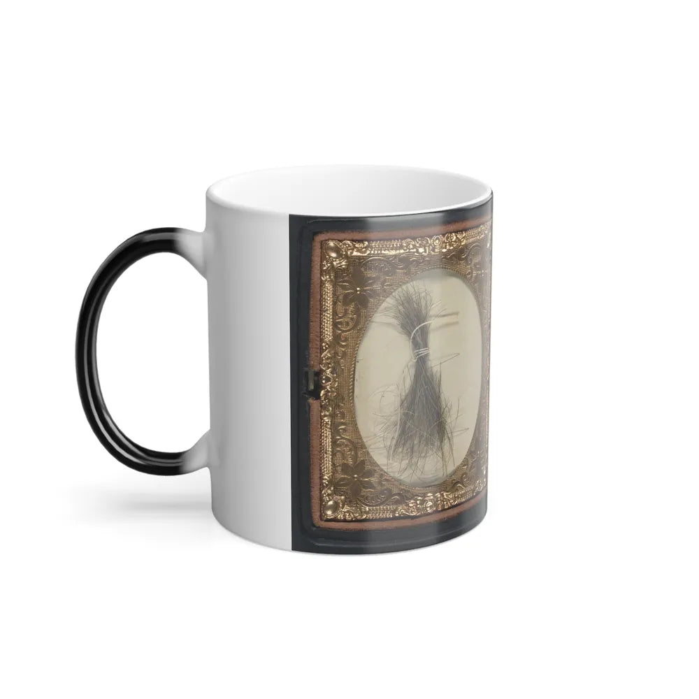Unidentified Soldier in Confederate Artillery First Lieutenant's Uniform Holding Sword, With Lock of Hair in Case (U.S. Civil War) Color Changing Coffee Mug 11oz-Go Mug Yourself