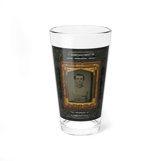 Unidentified Soldier In Confederate First Lieutentant Frock Coat (U.S. Civil War) Pint Glass 16oz 16oz - Go Mug Yourself
