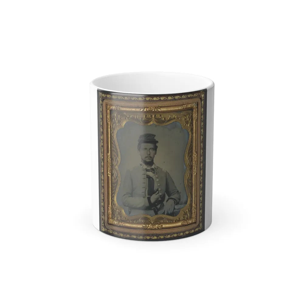 Unidentified Soldier in Confederate Major's Uniform (U.S. Civil War) Color Changing Coffee Mug 11oz-11oz-Go Mug Yourself