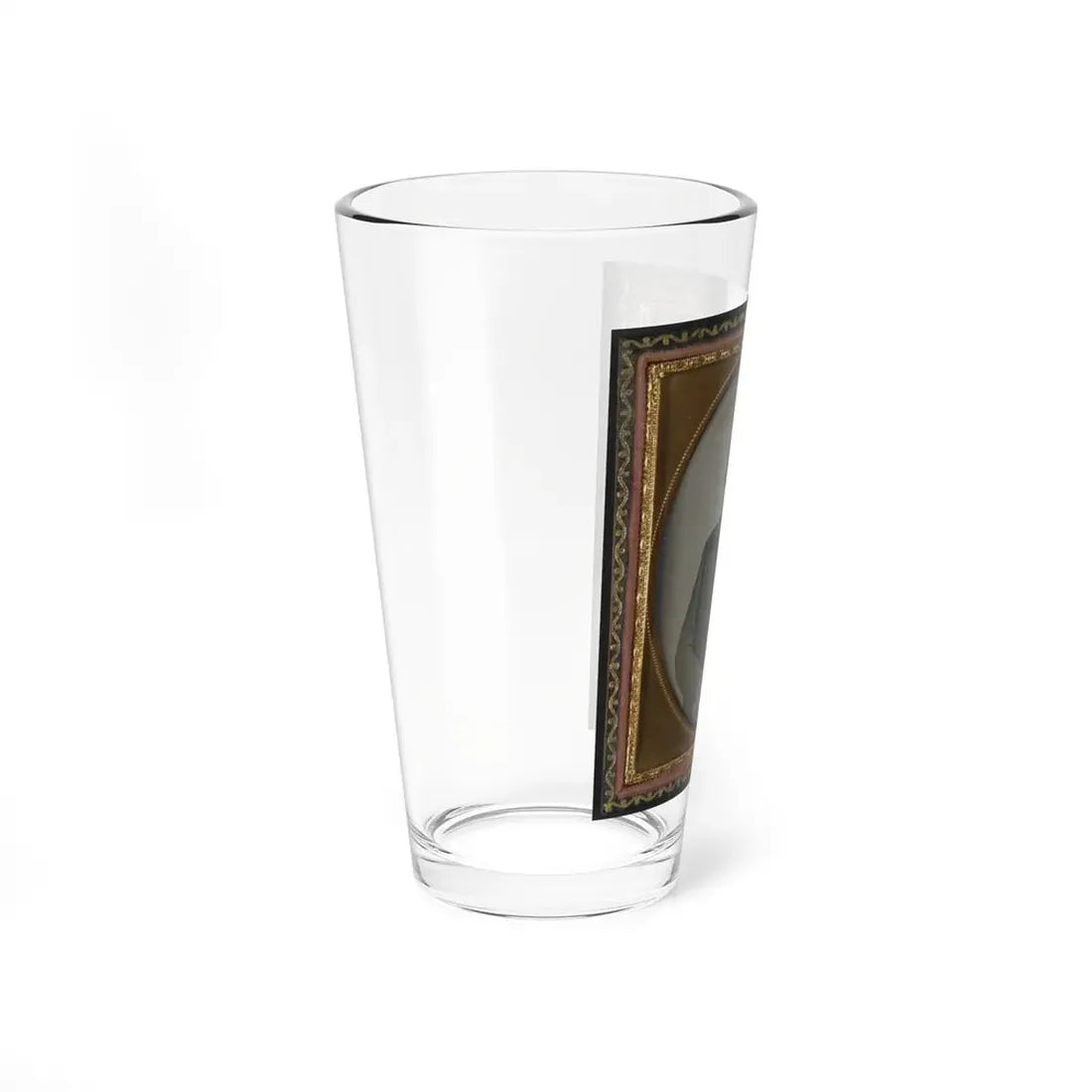Unidentified Soldier In Confederate Nine-Button Frock Coat (U.S. Civil War) Pint Glass 16oz - Go Mug Yourself