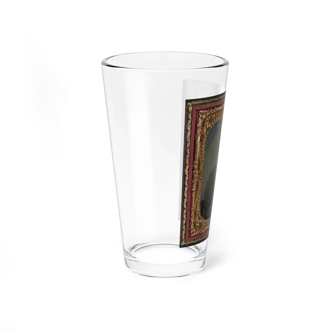 Unidentified Soldier In Confederate Sargeant's Uniform And Company B Hat With Saber (U.S. Civil War) Pint Glass 16oz - Go Mug Yourself