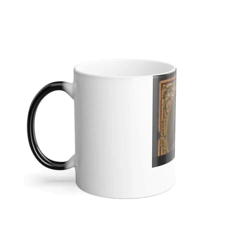 Unidentified Soldier in Confederate Second Lieutenant Cavalry Uniform With Sheathed Cavalry Sword (U.S. Civil War) Color Changing Coffee Mug 11oz-Go Mug Yourself