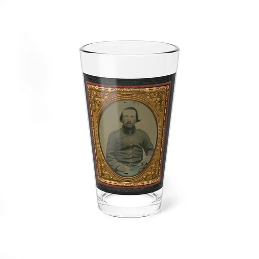 Unidentified Soldier In Confederate Shell Jacket 001 (U.S. Civil War) Pint Glass 16oz 16oz - Go Mug Yourself