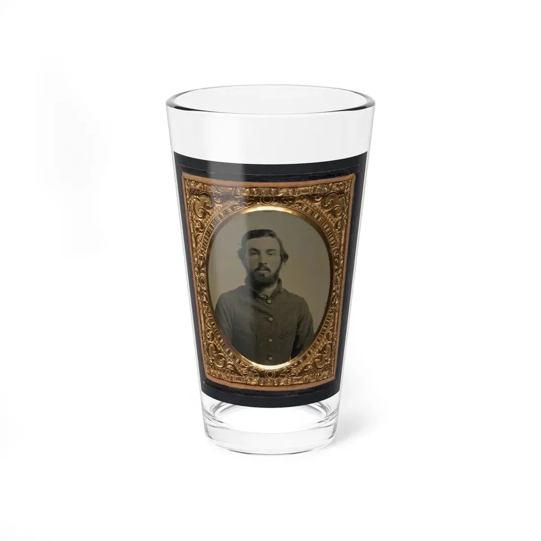 Unidentified Soldier In Confederate Shell Jacket 002 (U.S. Civil War) Pint Glass 16oz 16oz - Go Mug Yourself