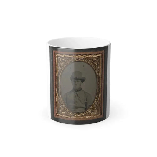 Unidentified Soldier in Confederate Uniform and Hardee Hat (U.S. Civil War) Color Changing Coffee Mug 11oz Default Title 11oz - Go Mug Yourself