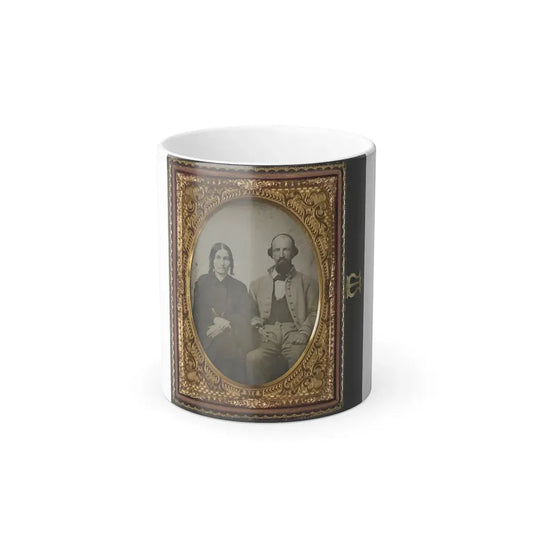 Unidentified Soldier in Confederate Uniform and His Wife, Sarah A. Dasher (U.S. Civil War) Color Changing Coffee Mug 11oz Default Title 11oz - Go Mug Yourself