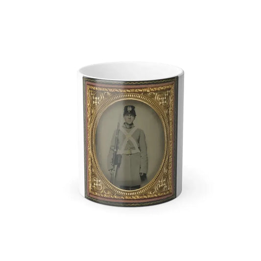 Unidentified Soldier in Confederate Uniform and Kepi With Musket (U.S. Civil War) Color Changing Coffee Mug 11oz Default Title 11oz - Go Mug Yourself