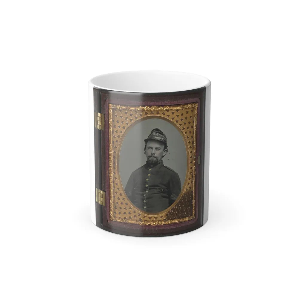 Unidentified Soldier in Confederate Uniform and Richmond Howitzers Artillery Unit Hat (U.S. Civil War) Color Changing Coffee Mug 11oz-11oz-Go Mug Yourself