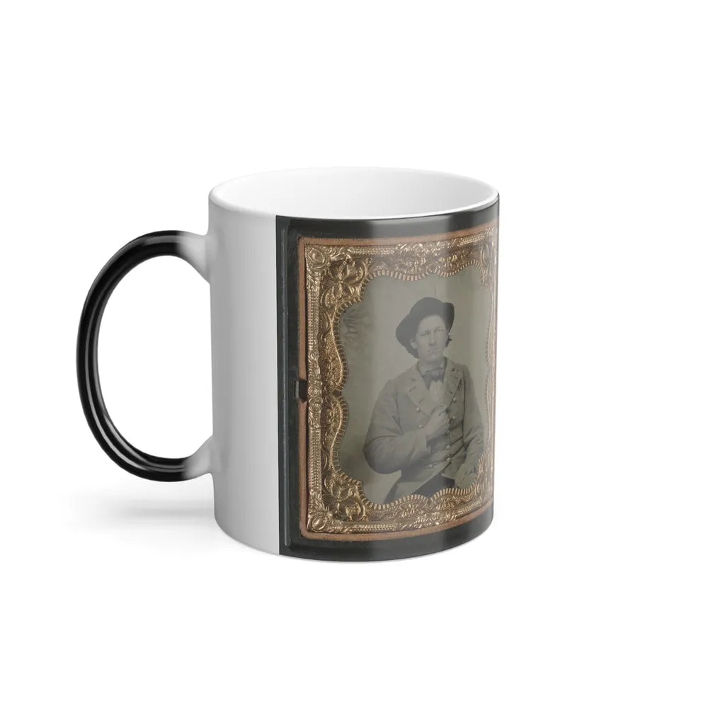Unidentified Soldier in Confederate Uniform and Unidentified Woman (U.S. Civil War) Color Changing Coffee Mug 11oz-Go Mug Yourself