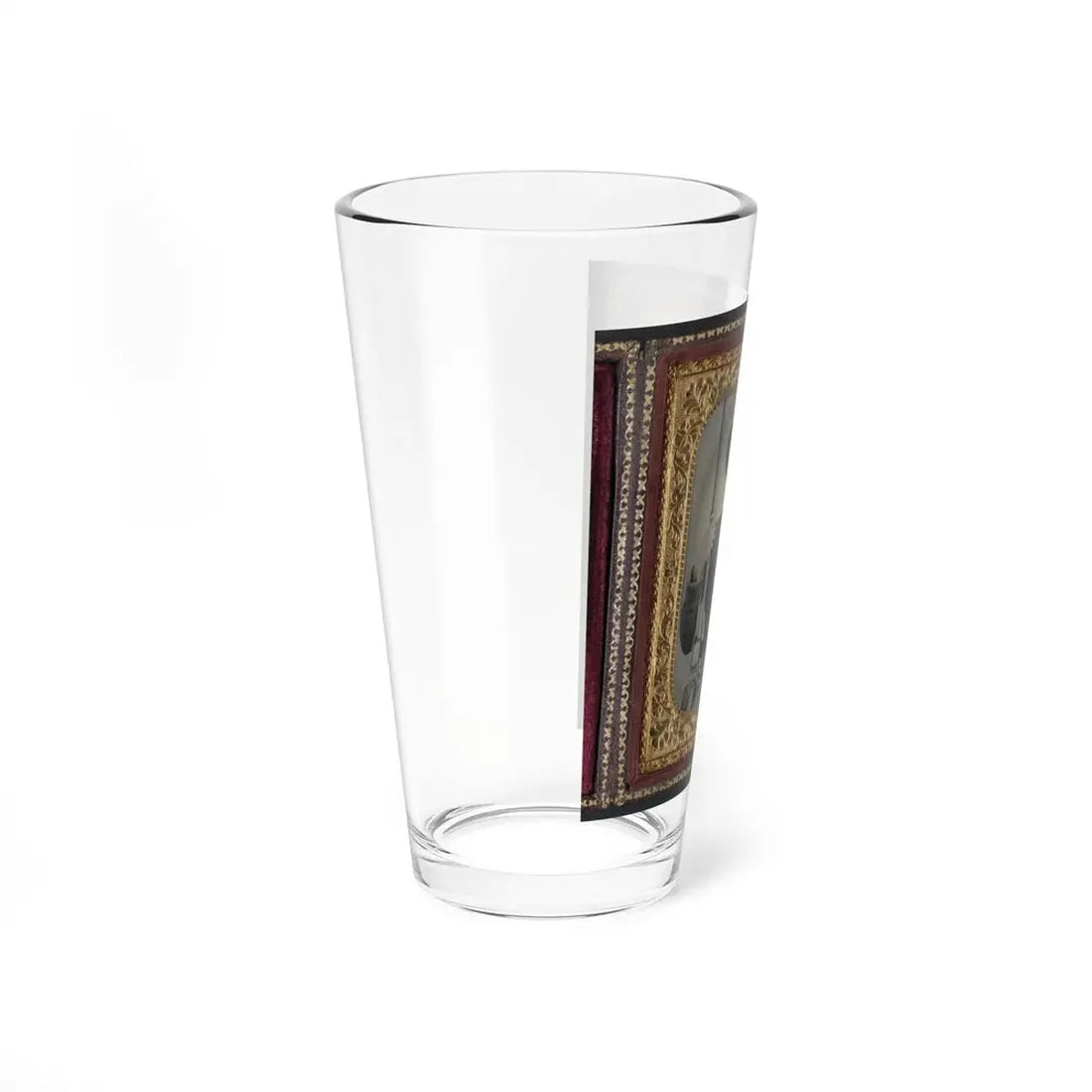 Unidentified Soldier In Confederate Uniform With Colt Revolving Rifle And D-Guard Bowie Knife (U.S. Civil War) Pint Glass 16oz - Go Mug Yourself