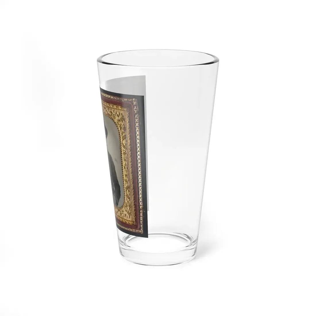 Unidentified Soldier In Confederate Uniform With Colt Revolving Rifle And D-Guard Bowie Knife (U.S. Civil War) Pint Glass 16oz - Go Mug Yourself