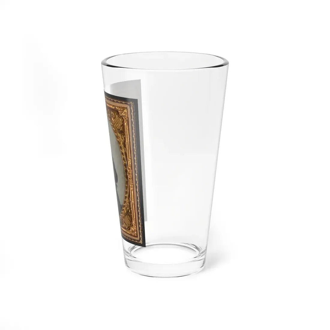 Unidentified Soldier In Confederate Uniform With D-Guard Bowie Knife, Musket, And Revolver (U.S. Civil War) Pint Glass 16oz - Go Mug Yourself