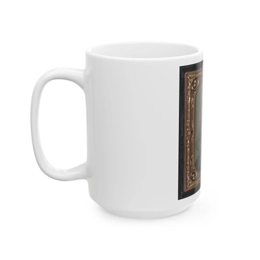 Unidentified Soldier In Confederate Uniform With Musket(2) (U.S. Civil War) White Coffee Mug-Go Mug Yourself
