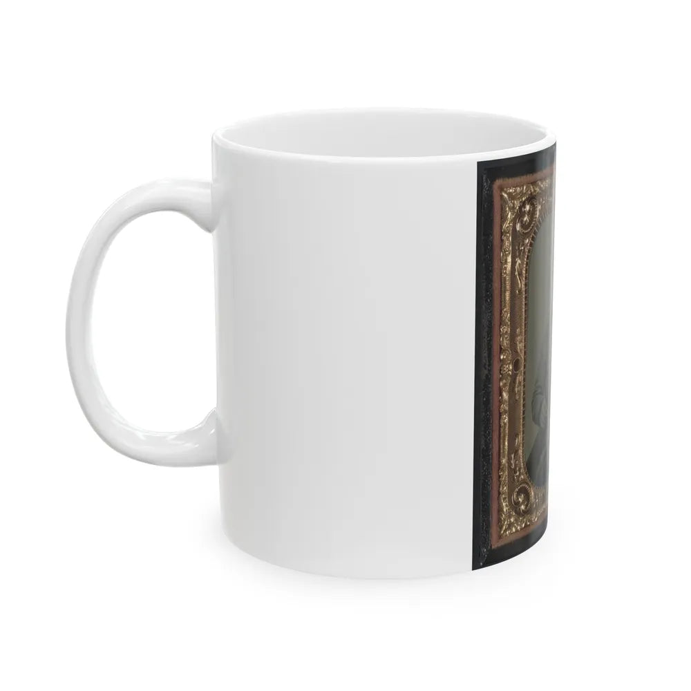 Unidentified Soldier In Confederate Uniform With Musket(2) (U.S. Civil War) White Coffee Mug-Go Mug Yourself