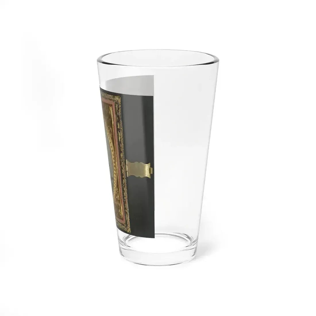 Unidentified Soldier In Confederate Uniform With Photograph Case (U.S. Civil War) Pint Glass 16oz - Go Mug Yourself