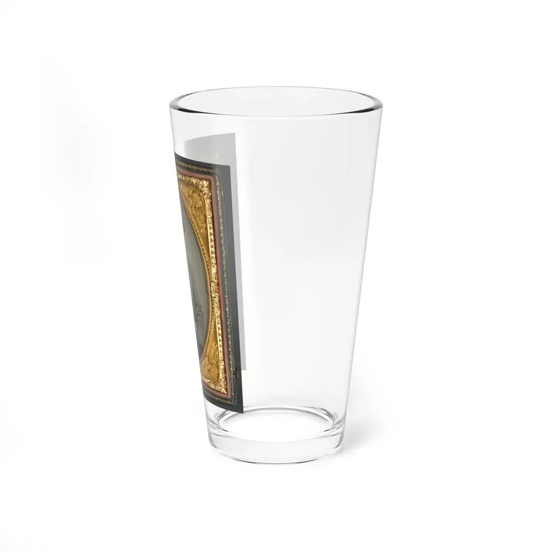 Unidentified Soldier In Confederate Uniform With Sword And Two Guns (U.S. Civil War) Pint Glass 16oz - Go Mug Yourself