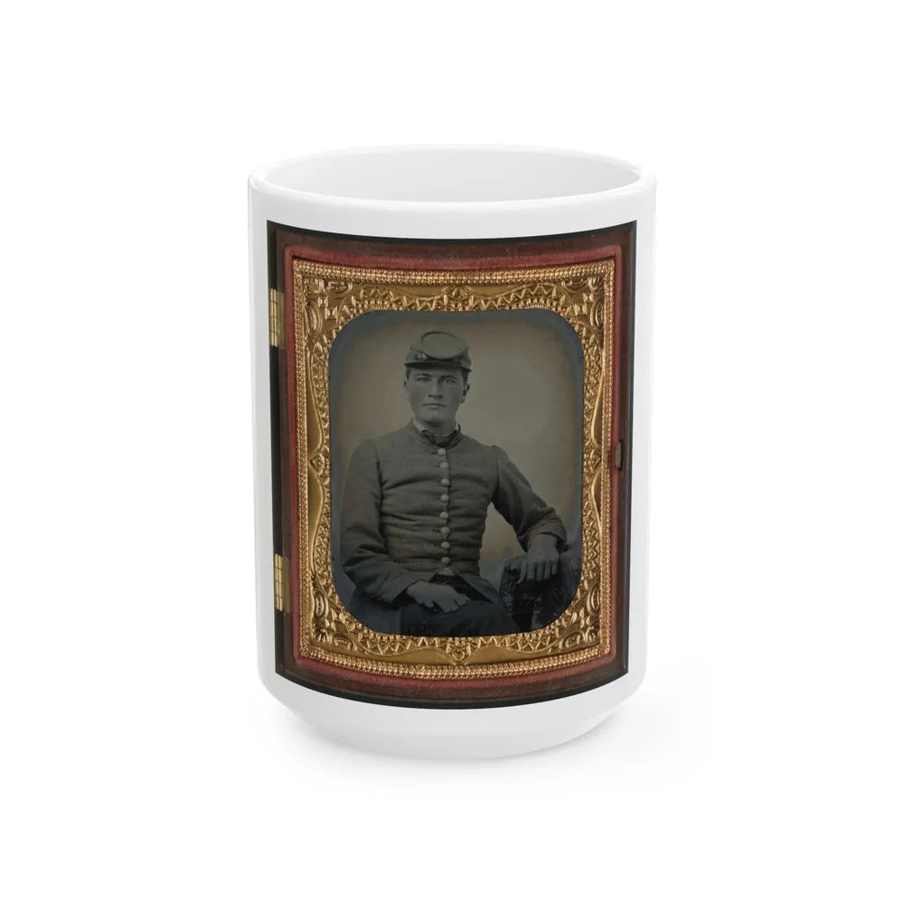 Unidentified Soldier In Confederate Uniform(4) (U.S. Civil War) White Coffee Mug-15oz-Go Mug Yourself