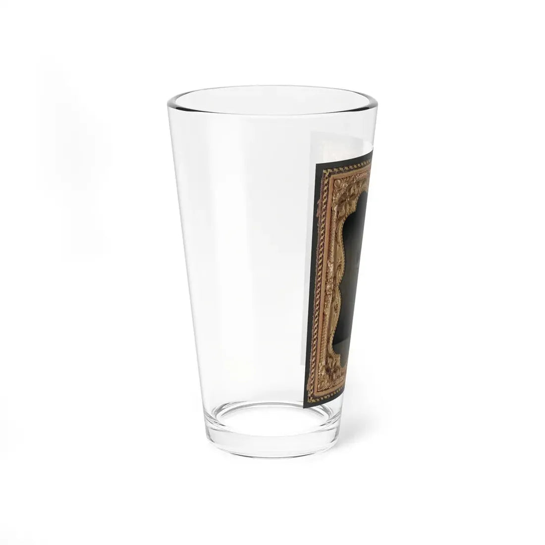 Unidentified Soldier In First Lieutenant's Uniform, Red Sash, Leather Gauntlets, And Spurs With Cavalry Sword (U.S. Civil War) Pint Glass 16oz - Go Mug Yourself
