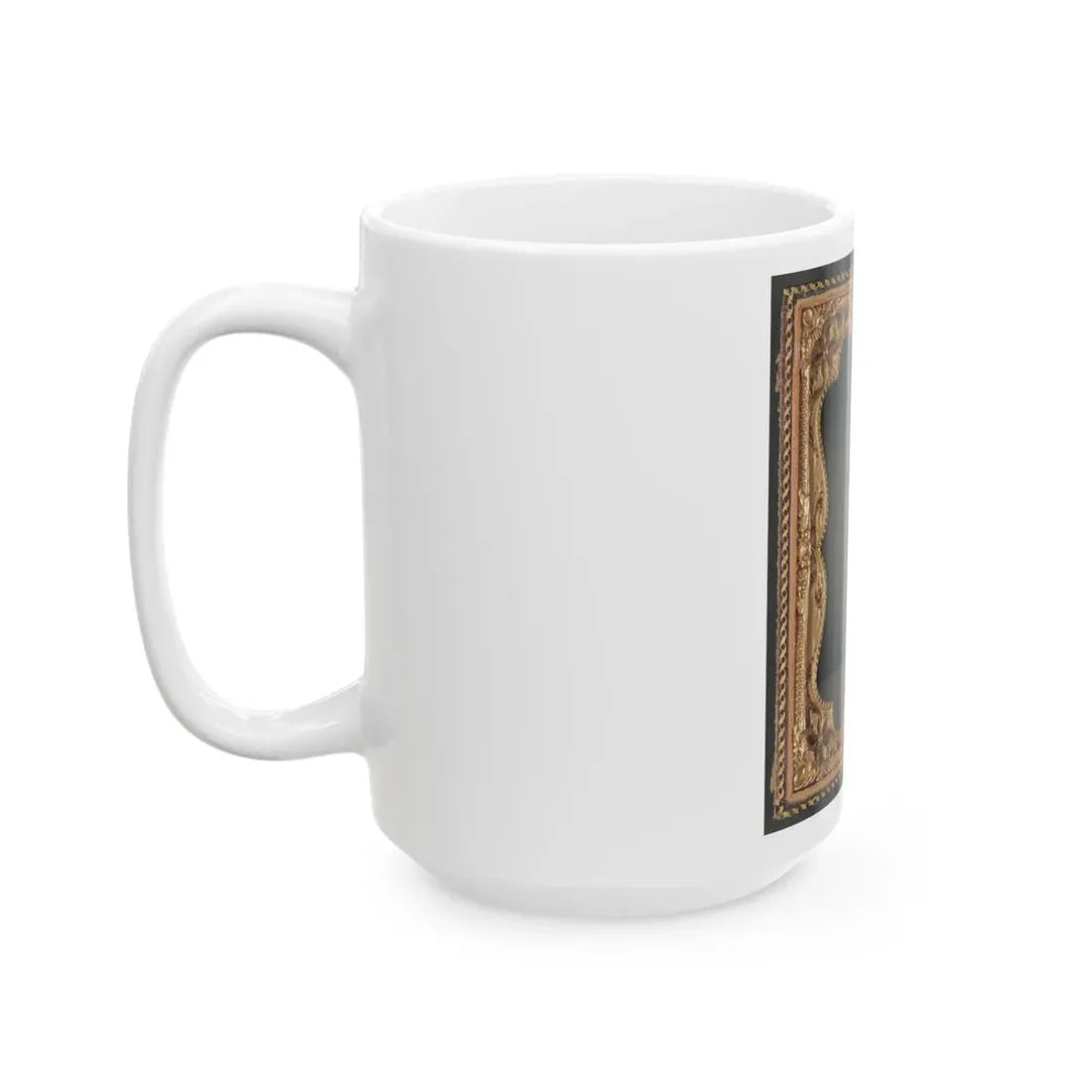 Unidentified Soldier In First Lieutenant's Uniform, Red Sash, Leather Gauntlets, And Spurs With Cavalry Sword (U.S. Civil War) White Coffee Mug - Go Mug Yourself