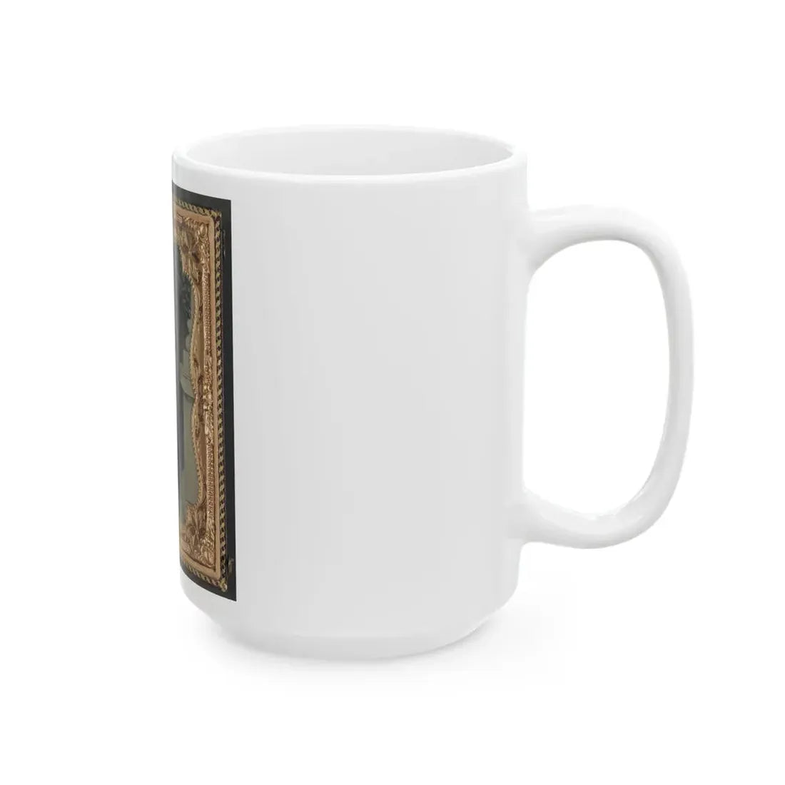 Unidentified Soldier In First Lieutenant's Uniform, Red Sash, Leather Gauntlets, And Spurs With Cavalry Sword (U.S. Civil War) White Coffee Mug - Go Mug Yourself