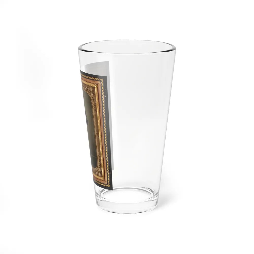Unidentified Soldier In New York State Enlistedman's Uniform With Bayoneted Musket (U.S. Civil War) Pint Glass 16oz-Go Mug Yourself
